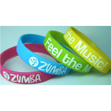 Promotional Silk screen silicone wristband